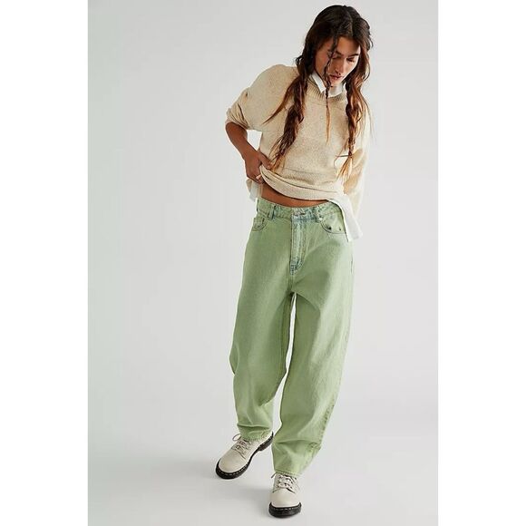 Free People x Scotch & Soda The Tide Overdye Balloon Leg Jeans Sz 30 - Picture 1 of 7